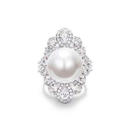 Luxurious 925 Silver Dual-Wear Freshwater Pearl Ring with Natural December Birthstone, Perfect for Everyday or Party Wear