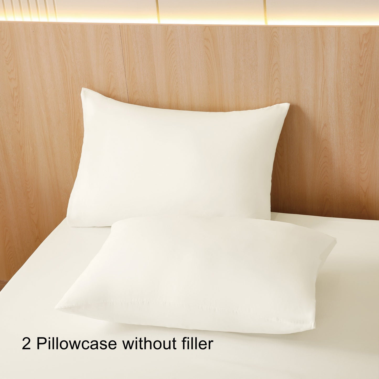 Two pieces of solid color pillowcases made of 90GSM polyester, a must-have for home use. These pillowcases are skin-friendly, comfortable, and have a moderate thickness. They are machine washable and feature a new 2024 style, perfect for all seasons.