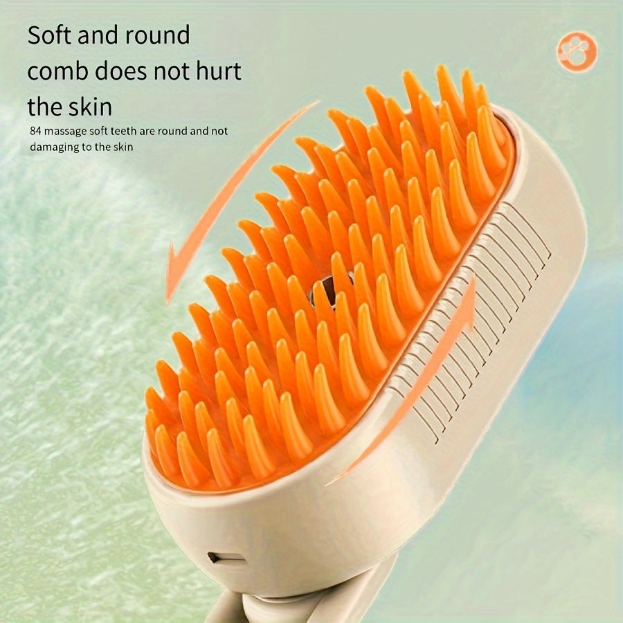 3-in-1 Small Animal Steam Brush for Cats and Dogs, Comb with Steam to Remove Tangled Hair