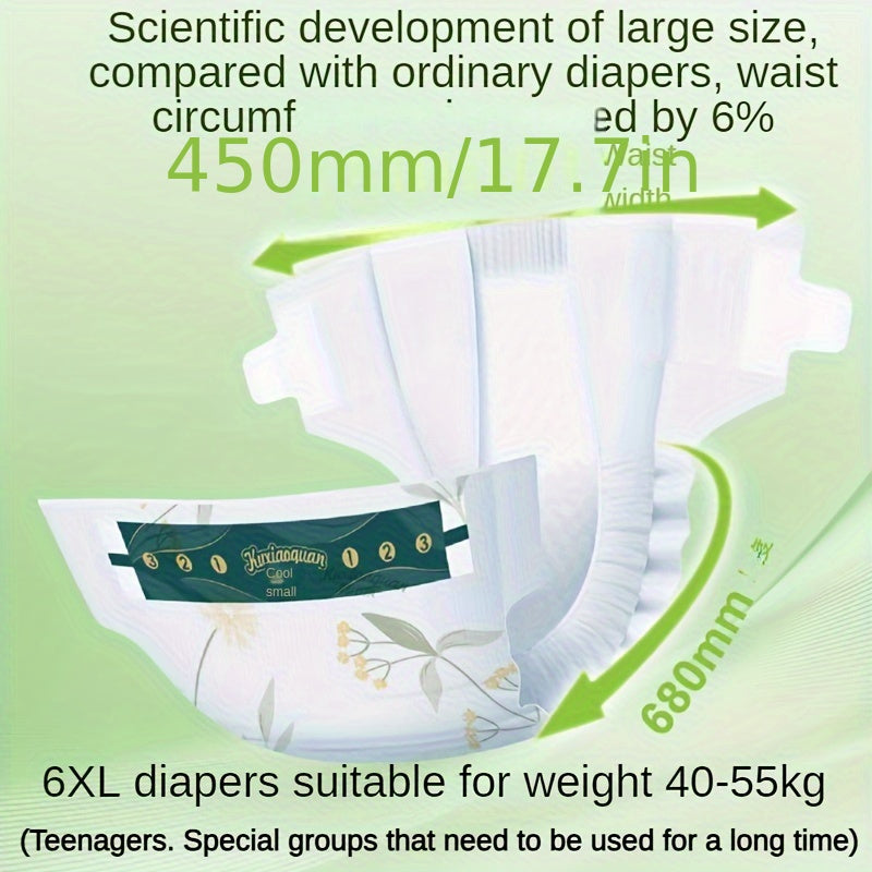 Large 7XL Pull-up Training Pants for Teenagers - Overnight Diapers for Boys & Girls, Highly Absorbent, Breathable, Leak-Proof, with Wide Core & Waist - Ideal for Children Ages 3-12, 20-55 kg - Value Pack