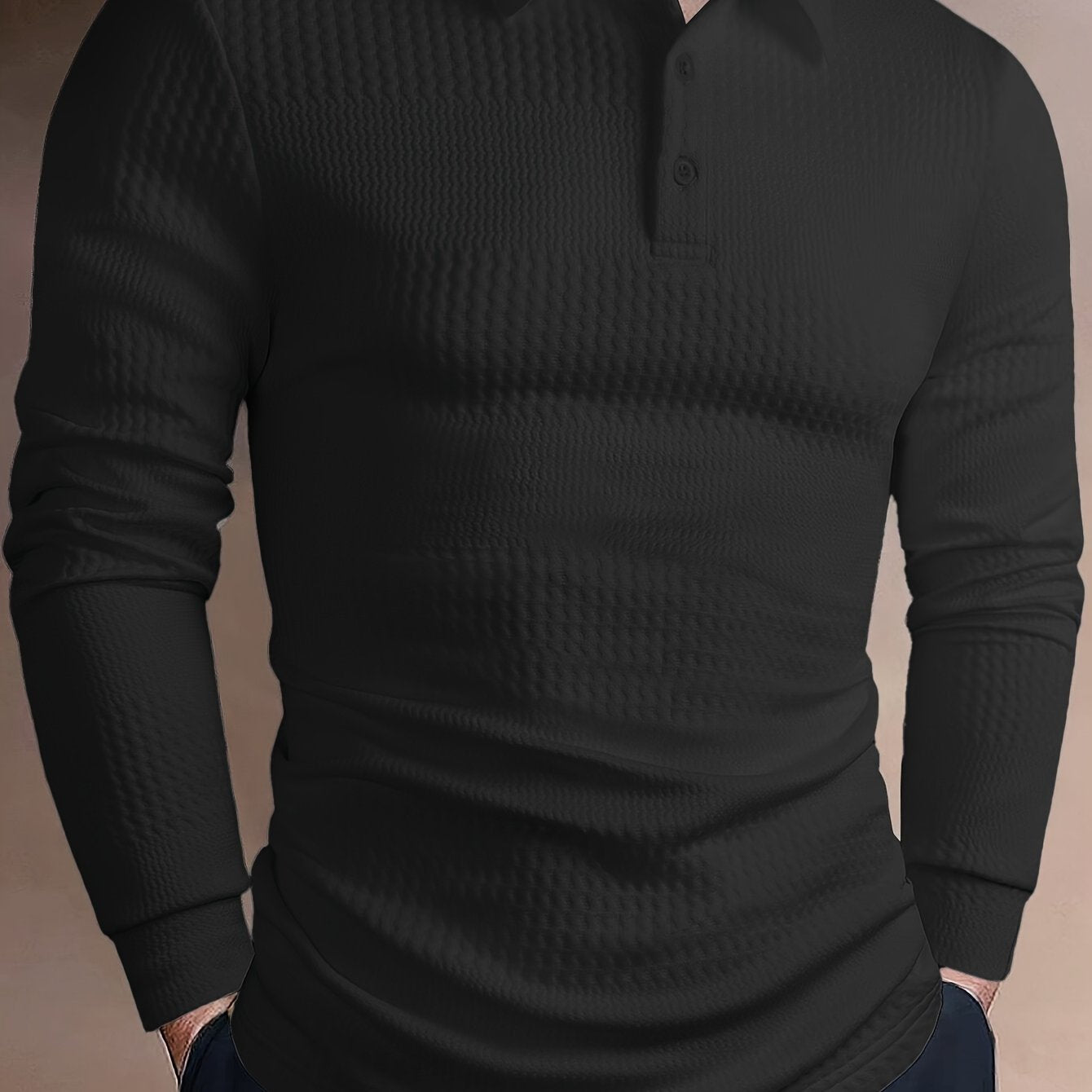 Men's Jacquard Short Sleeve Lapel T-shirt: Casual and slim fit for summer, can be given as a gift.