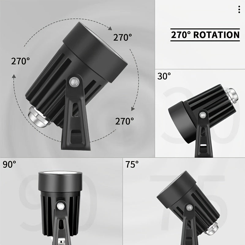 Two-pack of 5W LED indoor uplights with adjustable color temperature, dimmable feature, and timer for plants and artwork.