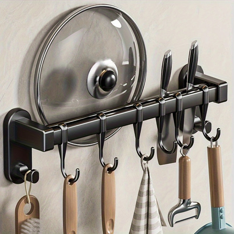 WONGIRL Kitchen Organizer Rack for Chopsticks, Knives, and Seasonings - Easy Installation with Adhesive or Screws