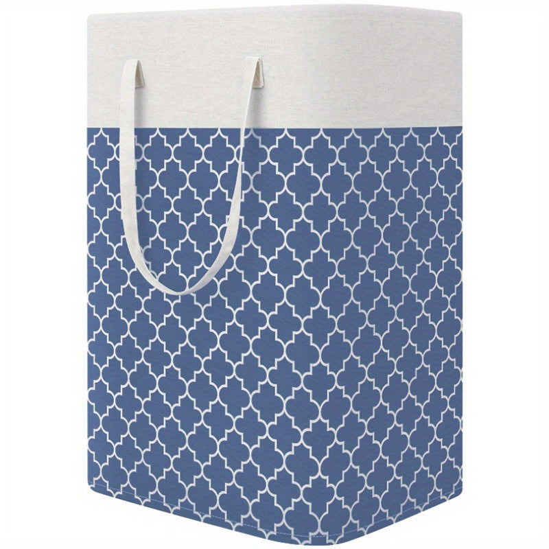 Large Capacity Cotton And Linen Fabric Dirty Clothes Basket, perfect for storing dirty clothes, toys, or laundry. This foldable basket is ideal for bathroom or room organization and makes a great Christmas or Halloween gift.