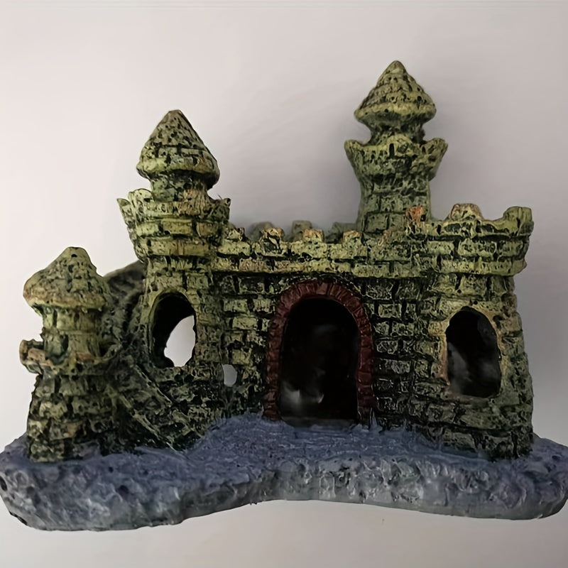 Magical Castle Aquarium Ornament for Fish Tanks and Reptile Boxes - Resin Decoration.