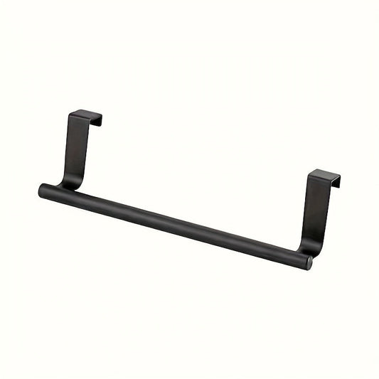 Stainless Steel Over-the-Door Towel Bar for Modern Usage - No Drilling Needed! Use as a Kitchen or Bathroom Organizer for Maximum Storage and Convenience