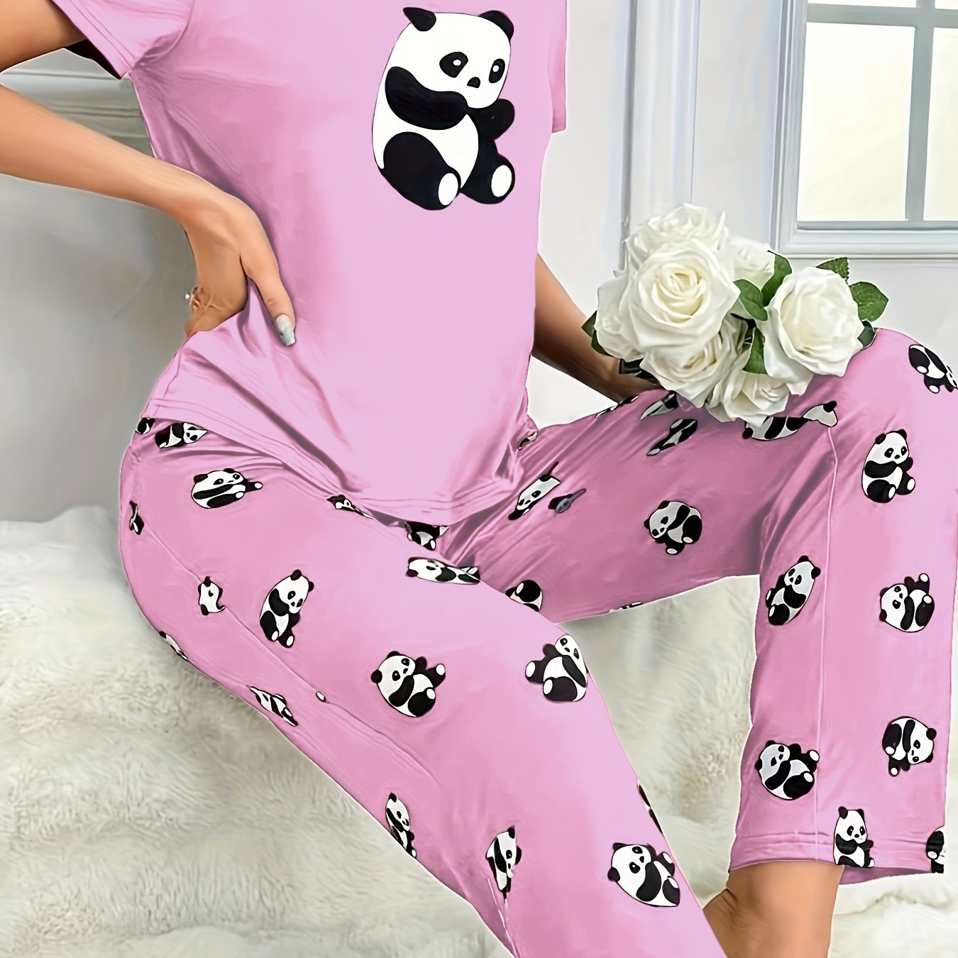 Panda print outfit