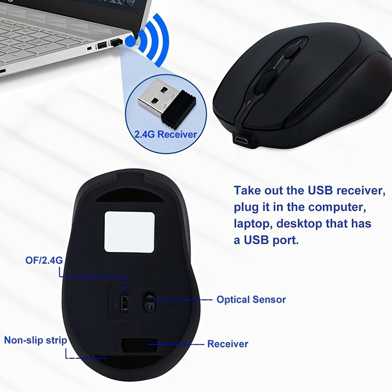 Wireless rechargeable dual-mode mouse for all devices.