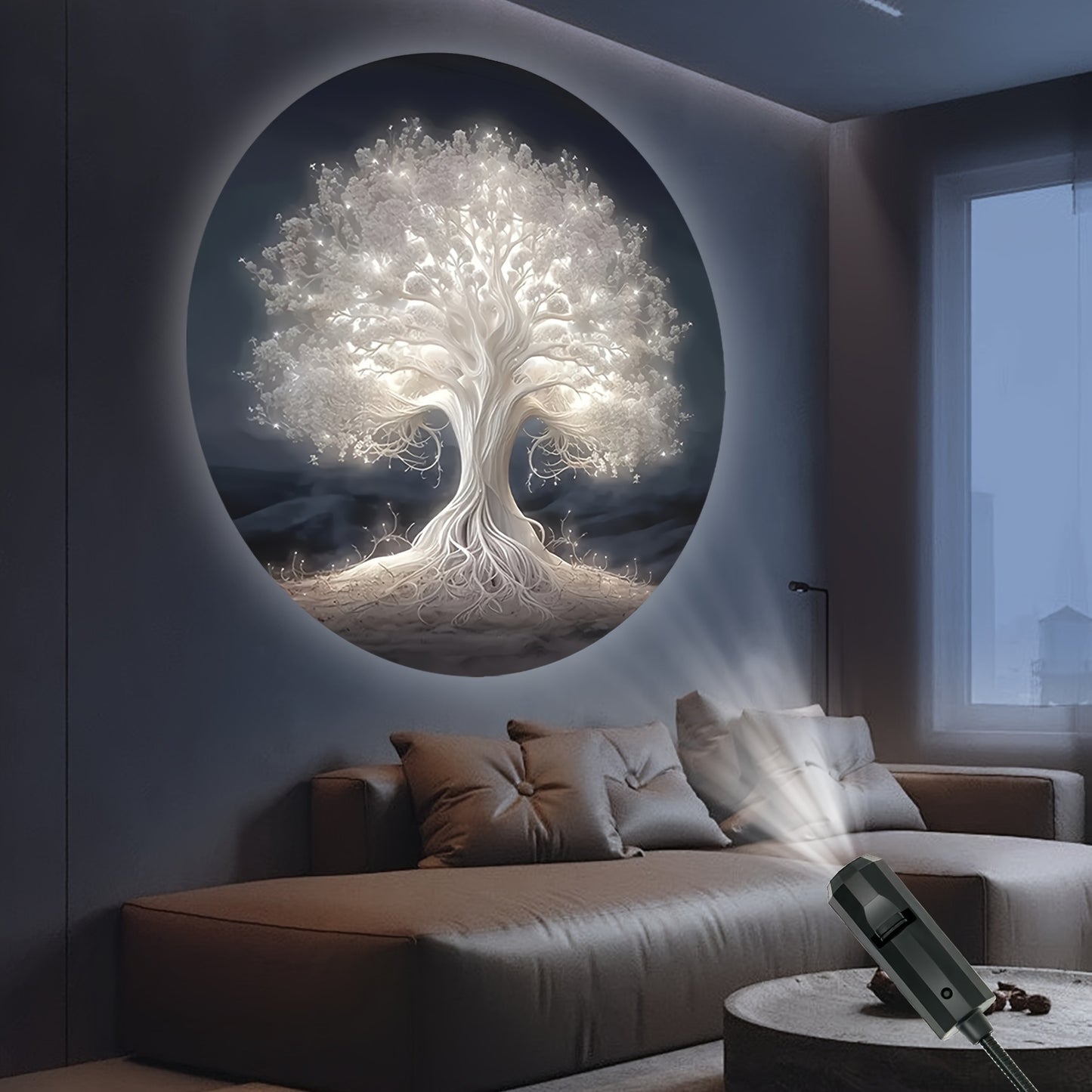 Tree of Life LED Night Light - USB Powered, Easy Plug & Play, 360° Rotatable, Adjustable Brightness, Ideal for Bedroom Ambiance, Room Decoration, Perfect Gift