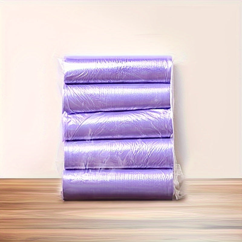 75 pieces of disposable garbage bags in 5 rolls, designed for easy use at home, kitchen, office or restaurant. Ideal for roll-on flat diaper disposal.