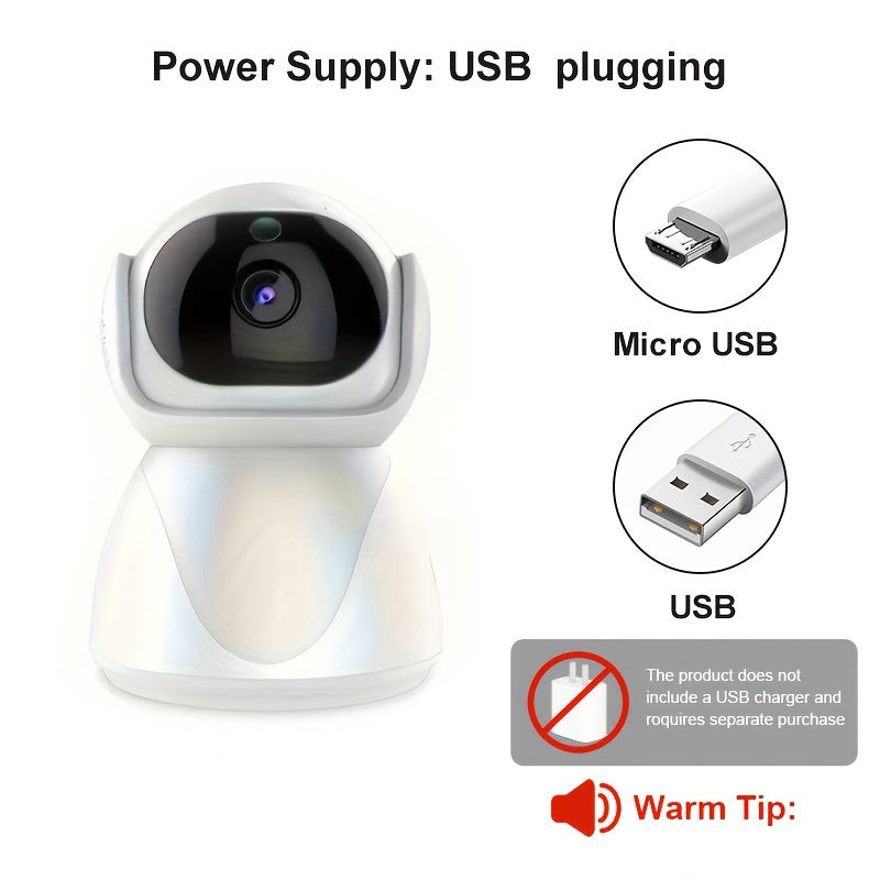 High Security Wireless Wifi Home Camera with Pet Monitor & Smart IP Camera. Features include Wireless connectivity, Night Vision for Home Security, Two-way Voice communication, and Cloud storage (chargeable, memory card not included).