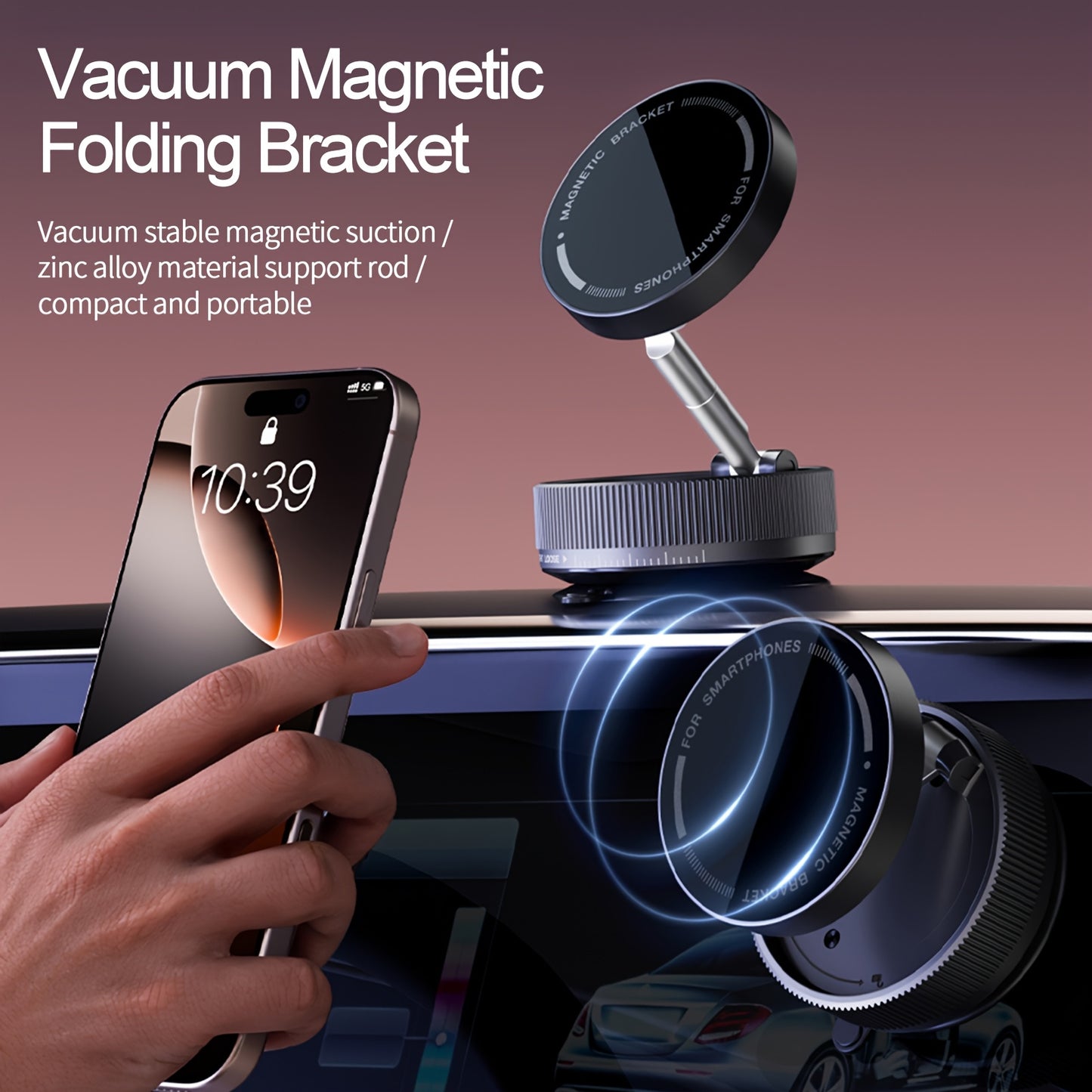 In 2025, a new magnetic suction cup car mobile holder with a rotating aluminum alloy design allows for one-handed operation and multi-angle adjustment for use on vehicles, desks, and walls.