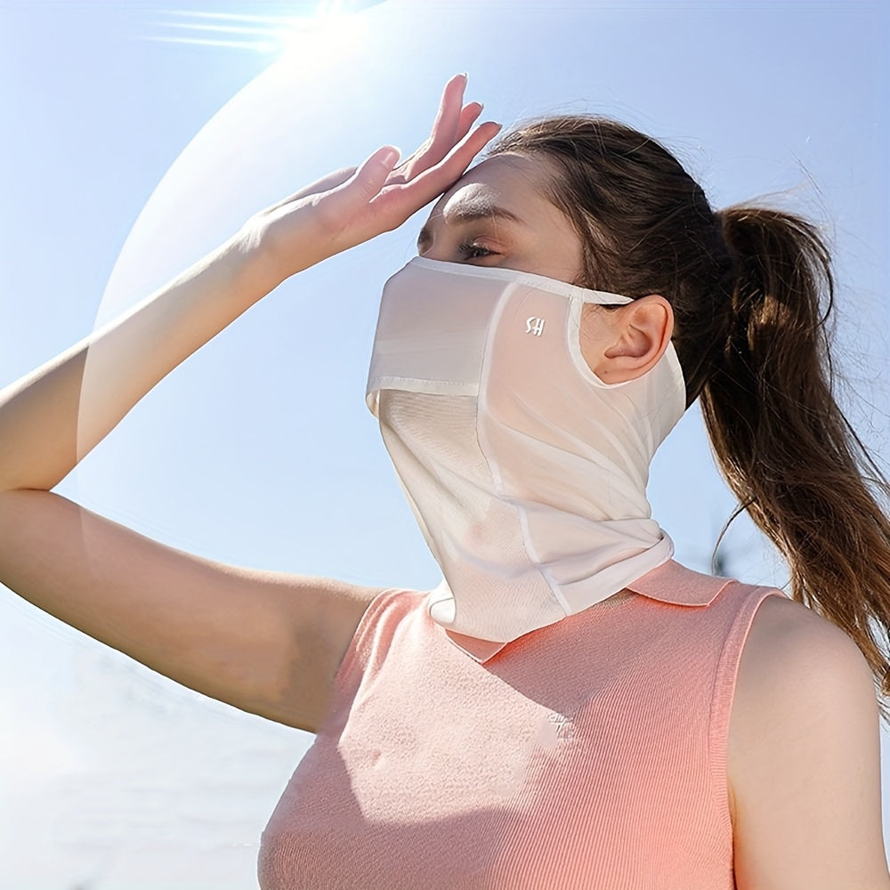 Protect yourself from the summer sun with this thin, breathable ice silk mask designed for outdoor sports, cycling, and golf. This UV protection neck wrap is perfect for women on the go.