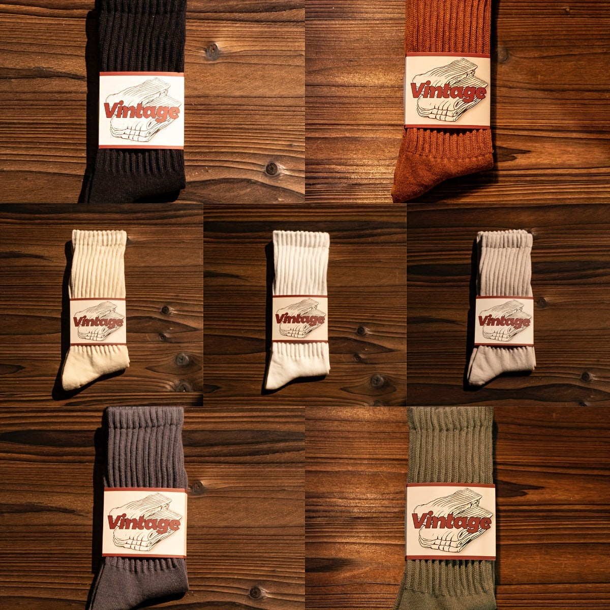 Men's and women's college style retro socks, breathable and thick, suitable for all seasons.