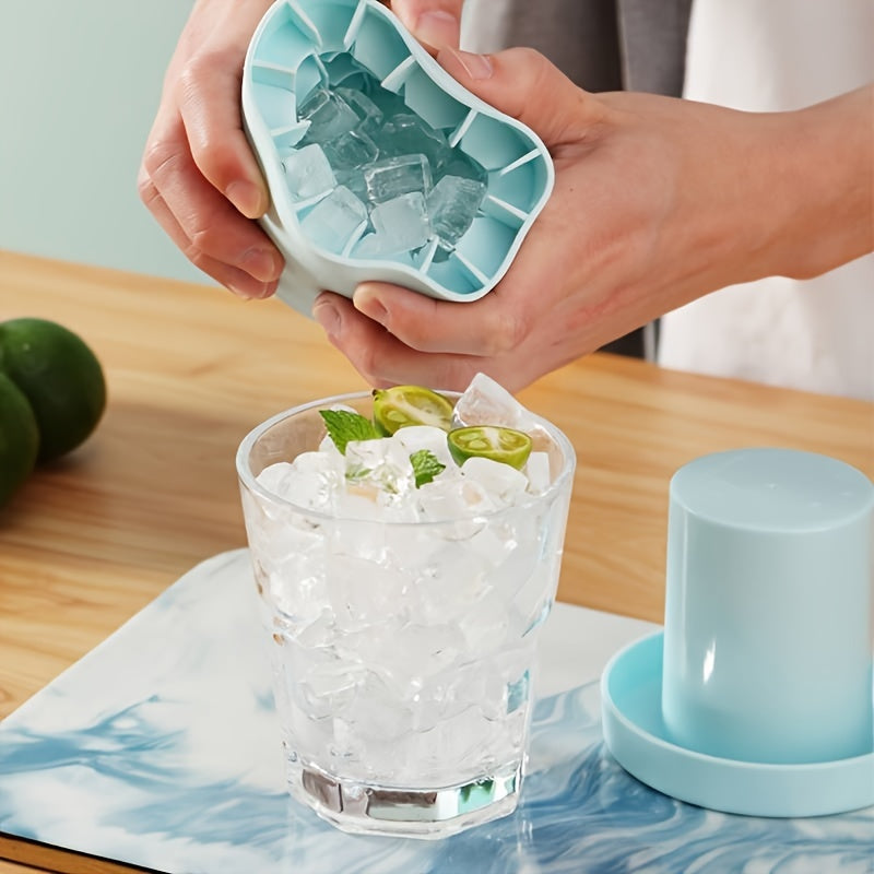 Quick freeze ice tray made of BPA-free silicone with easy pop-out design for standard freezers.