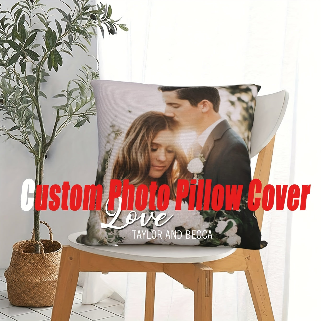 Get your hands on this custom photo pillowcase measuring 45.72x45.72cm made of soft polyester material. With a single-sided print, it is perfect for adding a personal touch to your home decor or as a thoughtful gift for Valentine's Day, Christmas, or