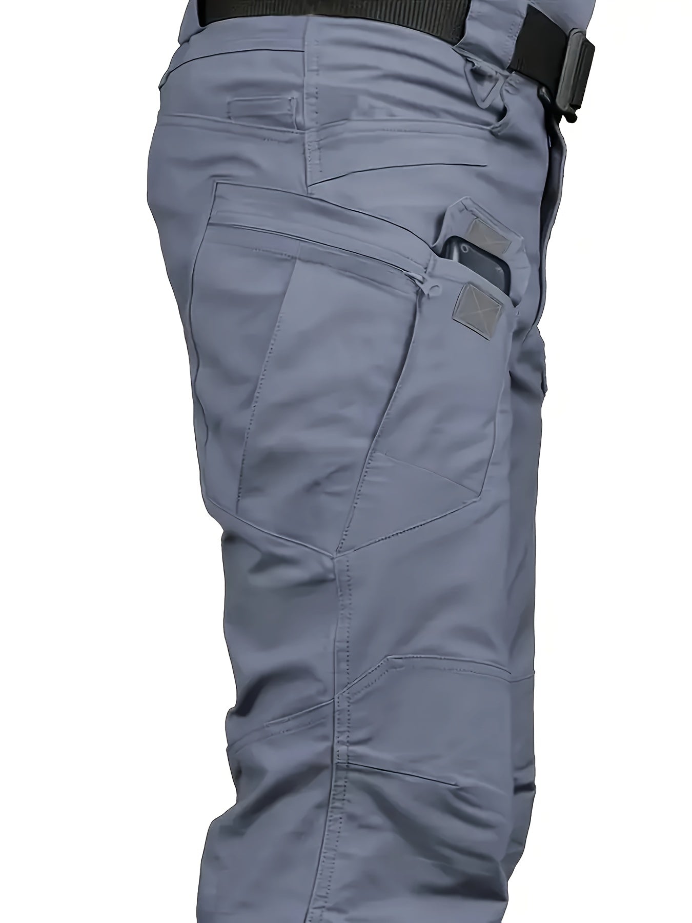 Men's Casual Multi Pocket Tactical Cargo Pants for Outdoor Hiking.