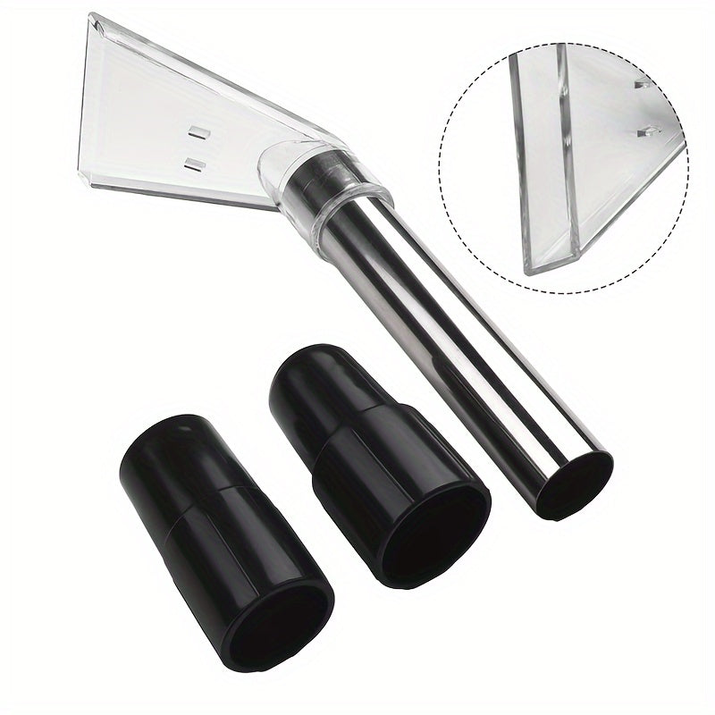 Stainless Steel & Plastic Vacuum Cleaner Brush Head for Carpet Cleaning, Household Book Tool, Percussion Brush for Hard-to-Reach Areas - 38mm Transparent Nozzle ideal for Sun, Cave