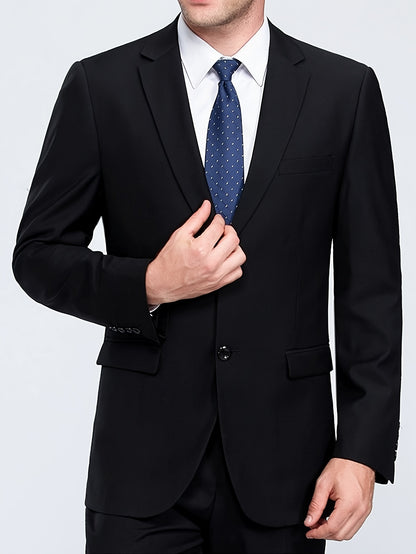 Stylish black blazer for men - perfect for business, weddings, and all occasions.