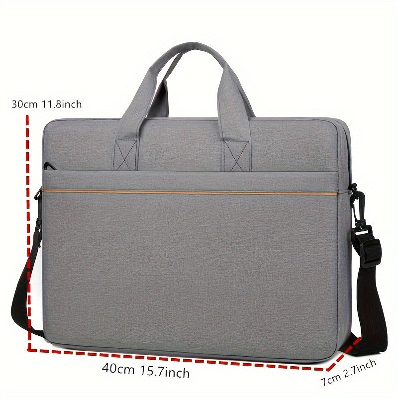 Water-resistant laptop messenger bag made of durable materials, suitable for travel and daily use for both men and women.