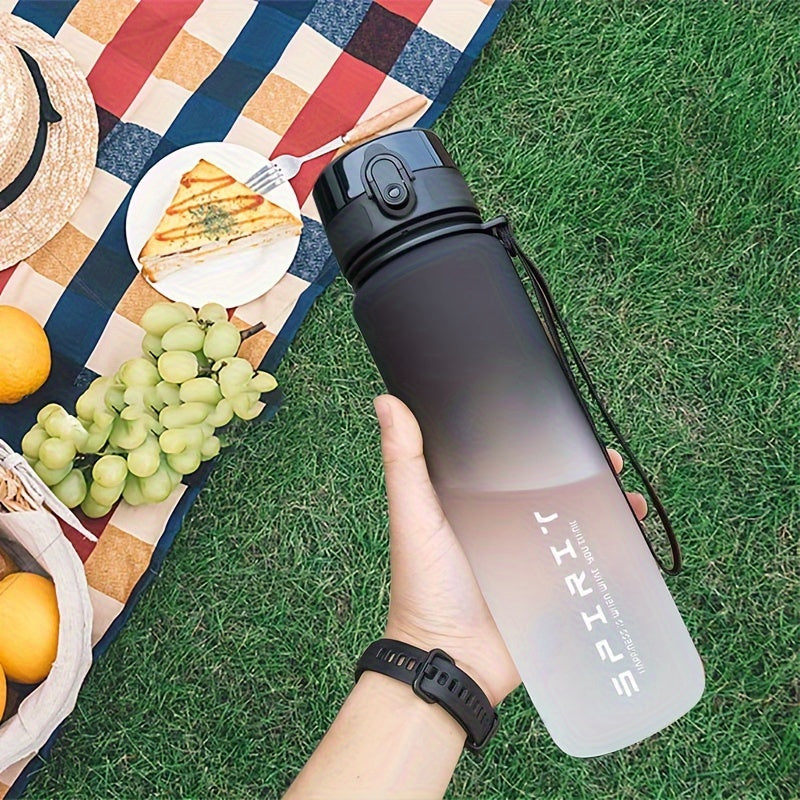 1000ml Leak-Proof Sports Water Bottle - Portable Color-Changing Plastic with Filter, Ideal for Outdoor Activities, Travel, Fitness, School & Work