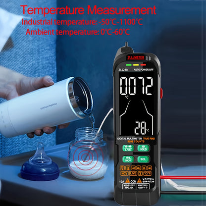 ZLLJMETER Digital Multimeter with Analog-Digital Display, USB Rechargeable Pen-Style DMM, AC/DC Current and Voltage Measurement, Capacitance & Temp Measurement, Auto Range, True RMS - with