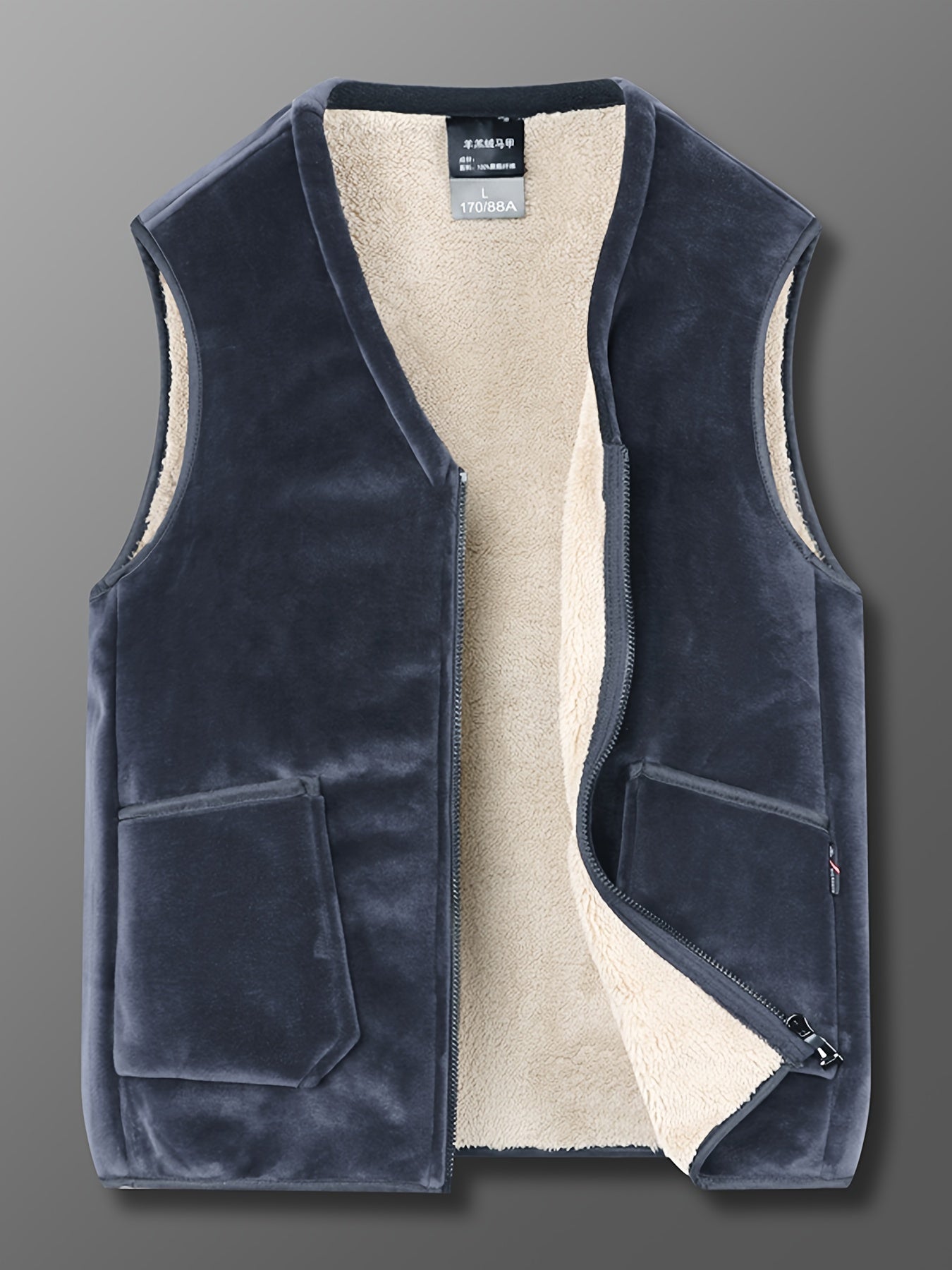 Fleece-lined thermal vest for winter warmth