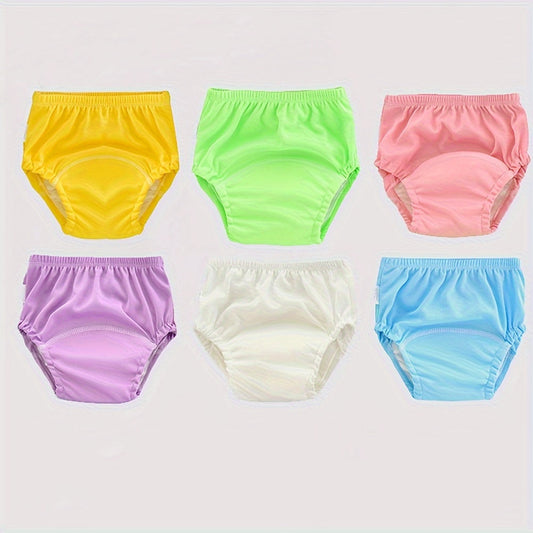 Set of 3 Solid Color Potty Training Underwear, Reusable Diaper Shorts, Comfortable and Breathable