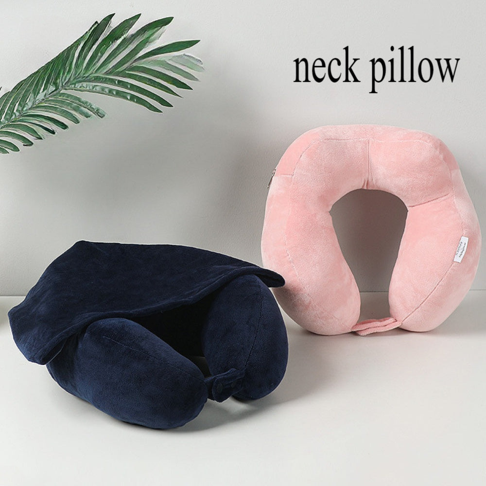 The 1pc Ergonomic U-Shaped Neck Support Pillow with Built-In Cap offers medium firmness and portability. Filled with PP material, it is great for use in the office, car, train, camping, and is ideal for flying and road trips. Suitable for ages 14 and up.