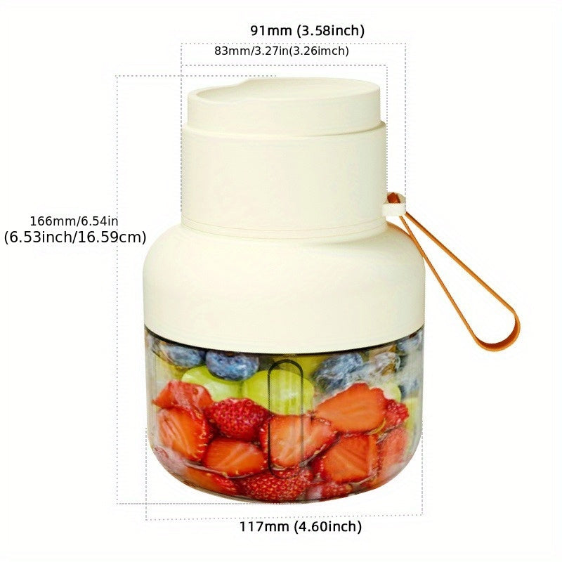 Portable and versatile, this multi-functional juice mixer blender is perfect for blending your favorite fruits and vegetables. With its large capacity and easy one-click operation, it is ideal for both home and outdoor use. The round polypropylene design