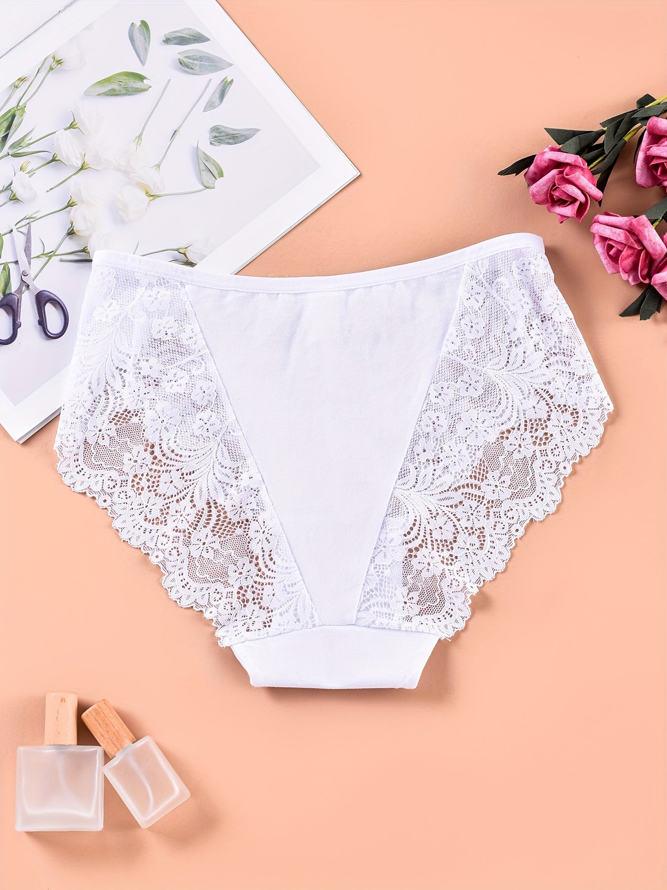 Comfy and breathable lace briefs for women.