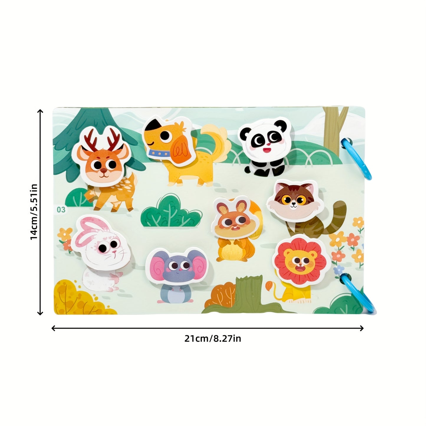 Animal puzzle sticker book for boys and girls, offers fun and educational learning, encourages DIY hand ability and concentration training.