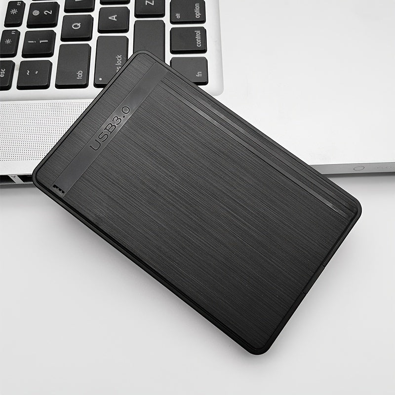 Black casing external hard drive with USB3.0 high-speed 2.5-inch enclosure for HDD/SSD mechanical drives.