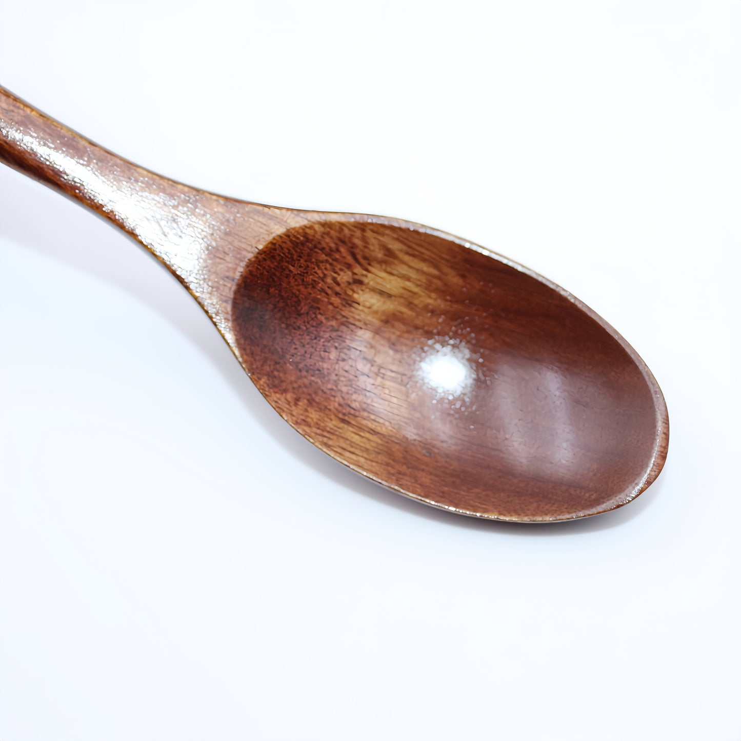 Handcrafted Japanese Solid Wood Spoon - Ideal for Various Uses such as Soup, Porridge, Coffee, Honey, and Desserts - Smooth and Polished Finish - Perfect for Home Cooking