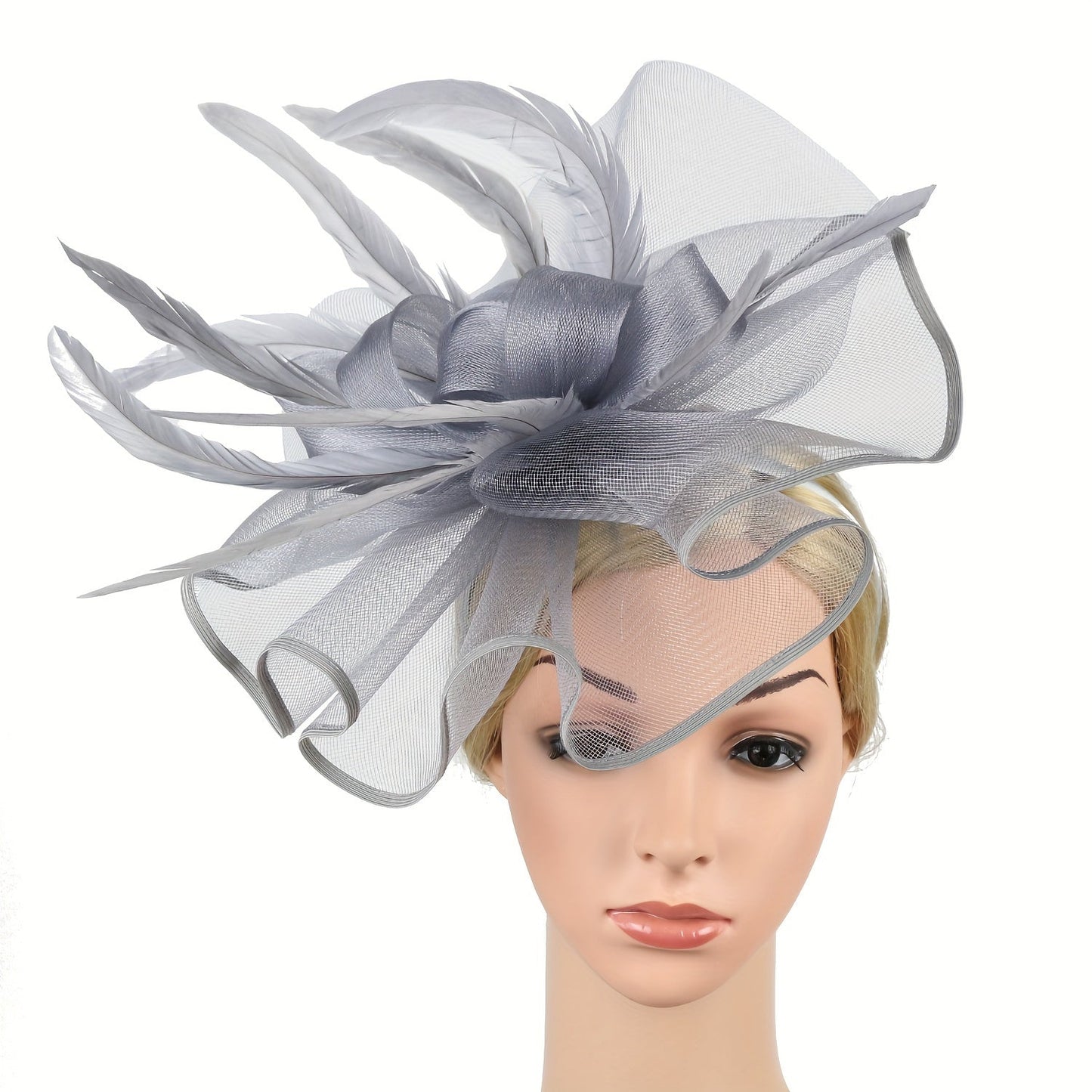 Stylish Fascinator Hats featuring Veil, Feather, and Bow - Perfect for Weddings, Proms, Kentucky Derby, and Photoshoots - Complete your Look with Fashionable Hair Accessories