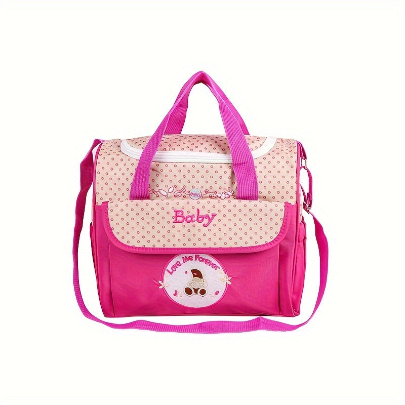 This versatile and durable messenger bag is made of lightweight polyester with a fun animal print design. It can be used as a multi-functional shoulder satchel for travel or as a cute bear diaper bag with multiple pockets for mothers. Suitable for ages