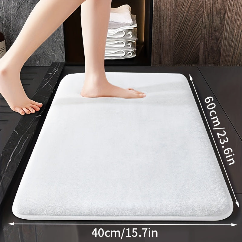 Thick and Plush 25D Sponge Bath Mat - Non-Slip, Highly Absorbent, Ideal for Shower, Kitchen, Laundry Room & Bedroom Décor