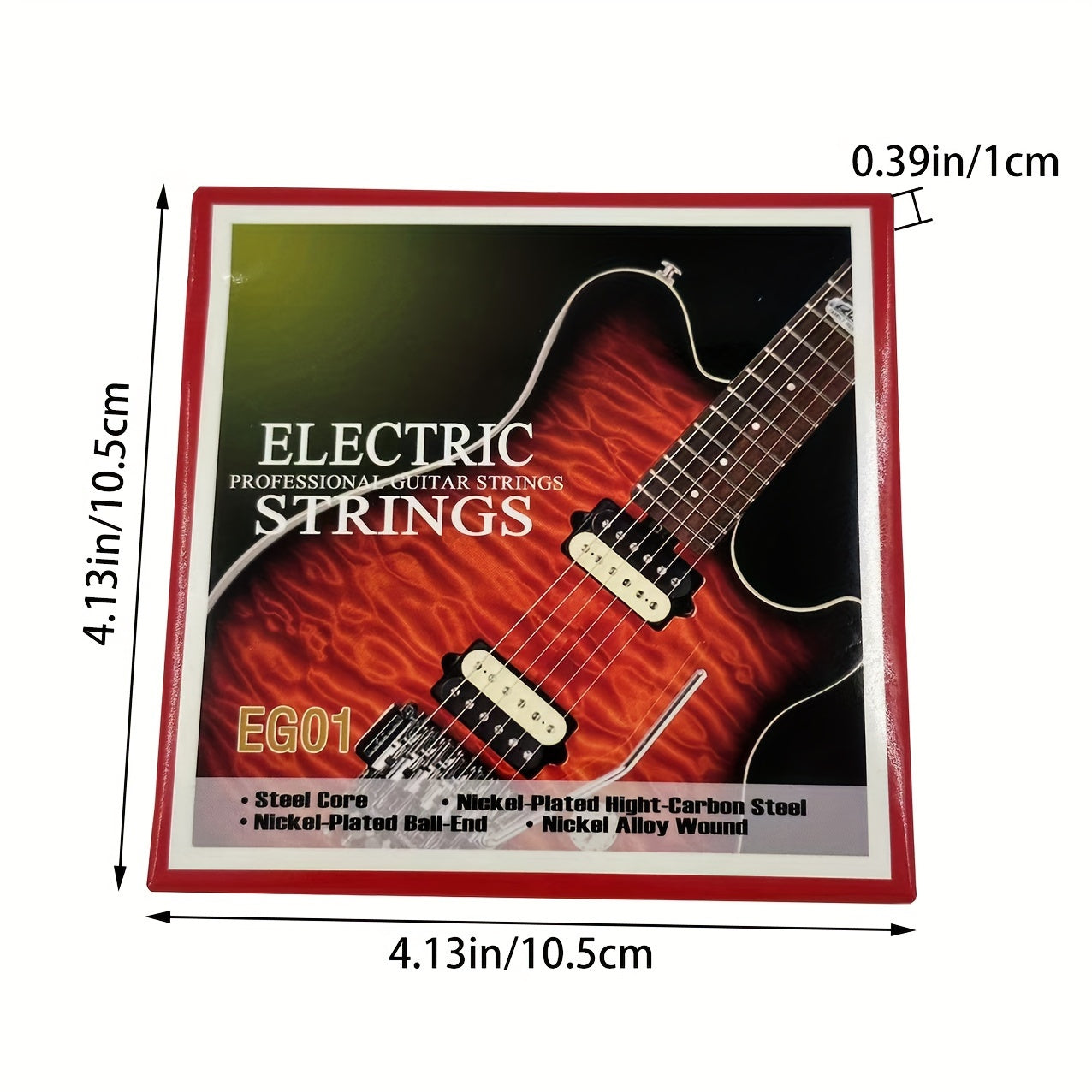 Electric Guitar Strings - Nickel-Plated High-Carbon Steel - Alloy Wound - Quality Steel Core - 6 Strings/Set - E-1st-0.02cm, B-2nd-0.03cm, G-3rd-0.04cm, D-4th-0.06cm, A-5th-0.08cm