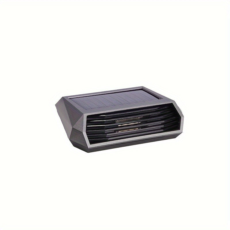 Solar-powered car air purifier with motion sensor for 7-day freshness, auto shut-off when parked, no consumables required, includes high-efficiency panel and lithium battery.