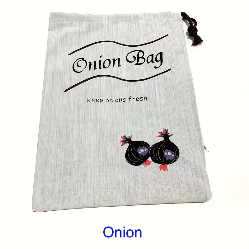 Bag with drawstrings for storing potatoes and onions - Keep veggies fresh and free of sprouts in your kitchen.