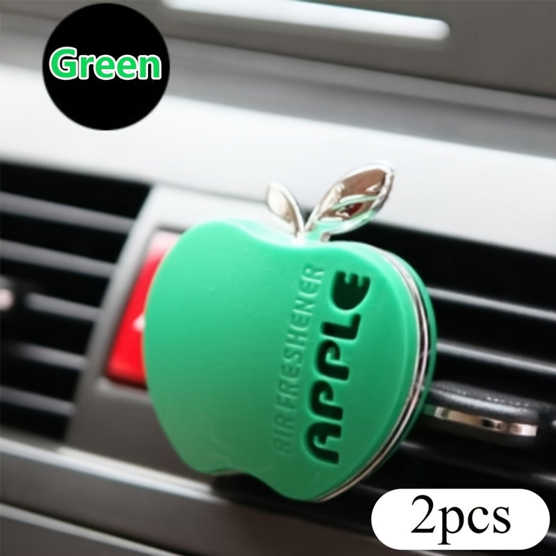 AAZRZR Apple-Shaped Car Air Freshener - Vibrant Multi-Color Scent Diffuser, Cute and Functional Auto Accessory, Alcohol-Free