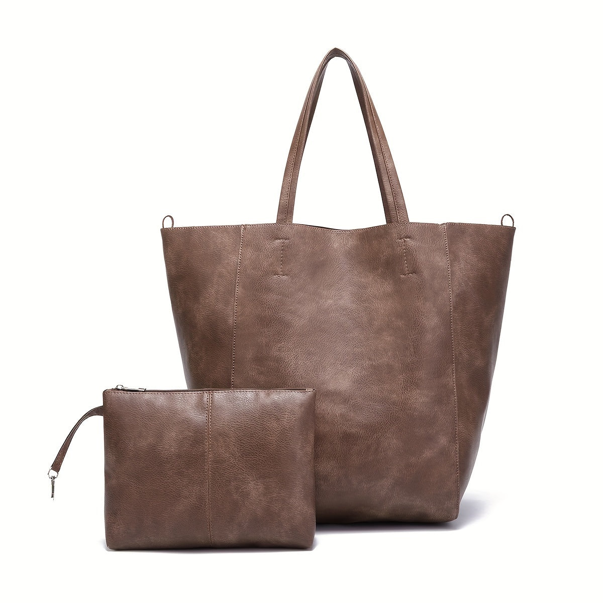 New 2023 large soft tote bag for women in European and American style with spacious design and shoulder carry option.