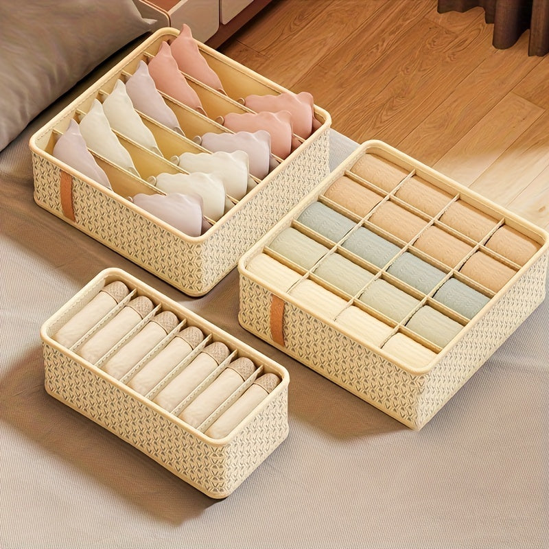 3pcs drawer-style storage box for underwear, socks, and accessories.