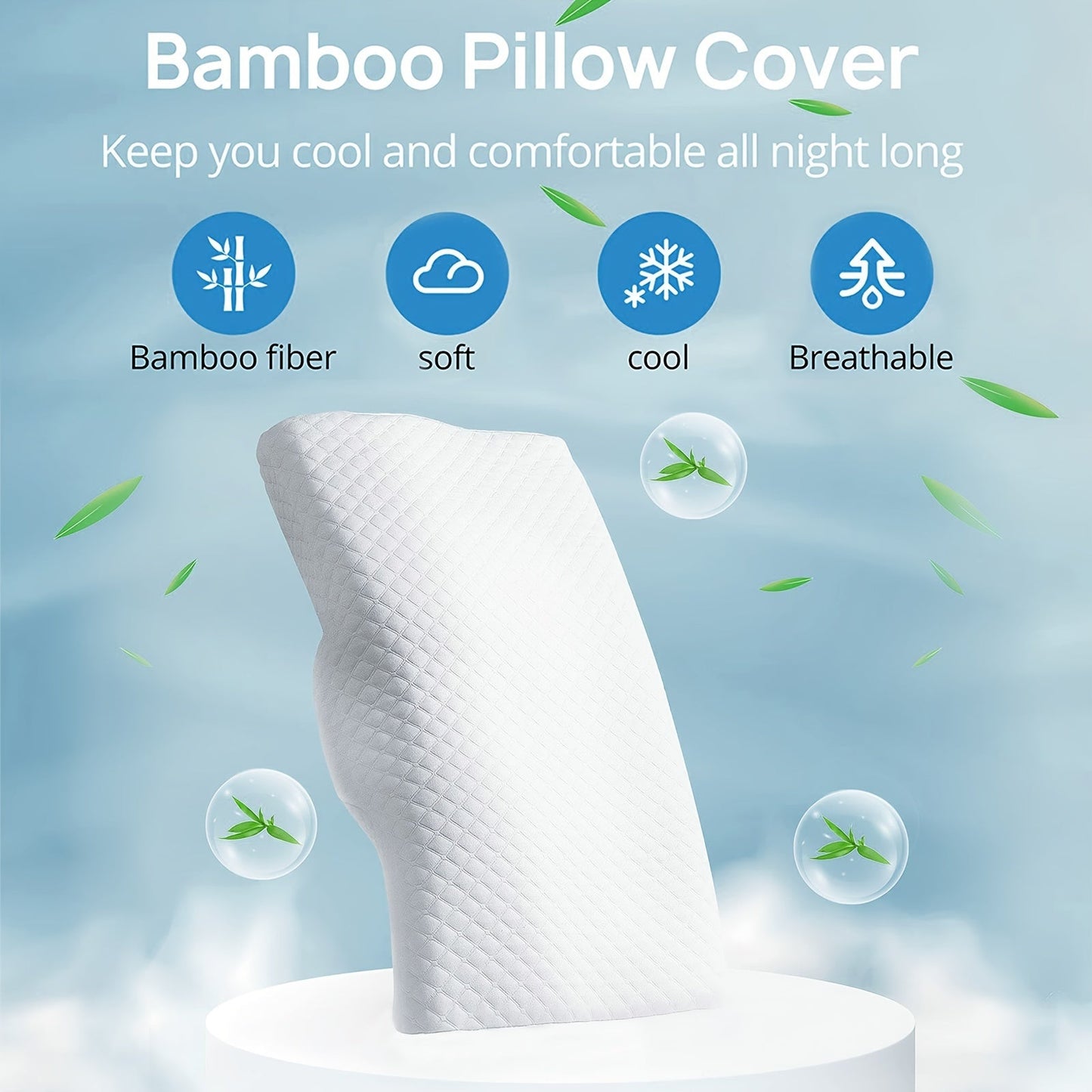 Memory Foam Pillow Contoured for Neck and Back Support - Enhances Sleep Quality for Side, Back, and Stomach Sleepers