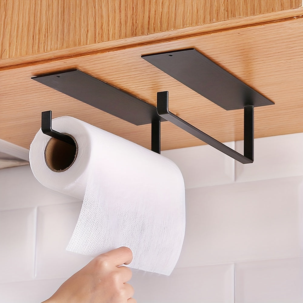 Kitchen paper towel holder made of stainless steel - Simple installation without the need for drilling, measures 27cm/10.62in