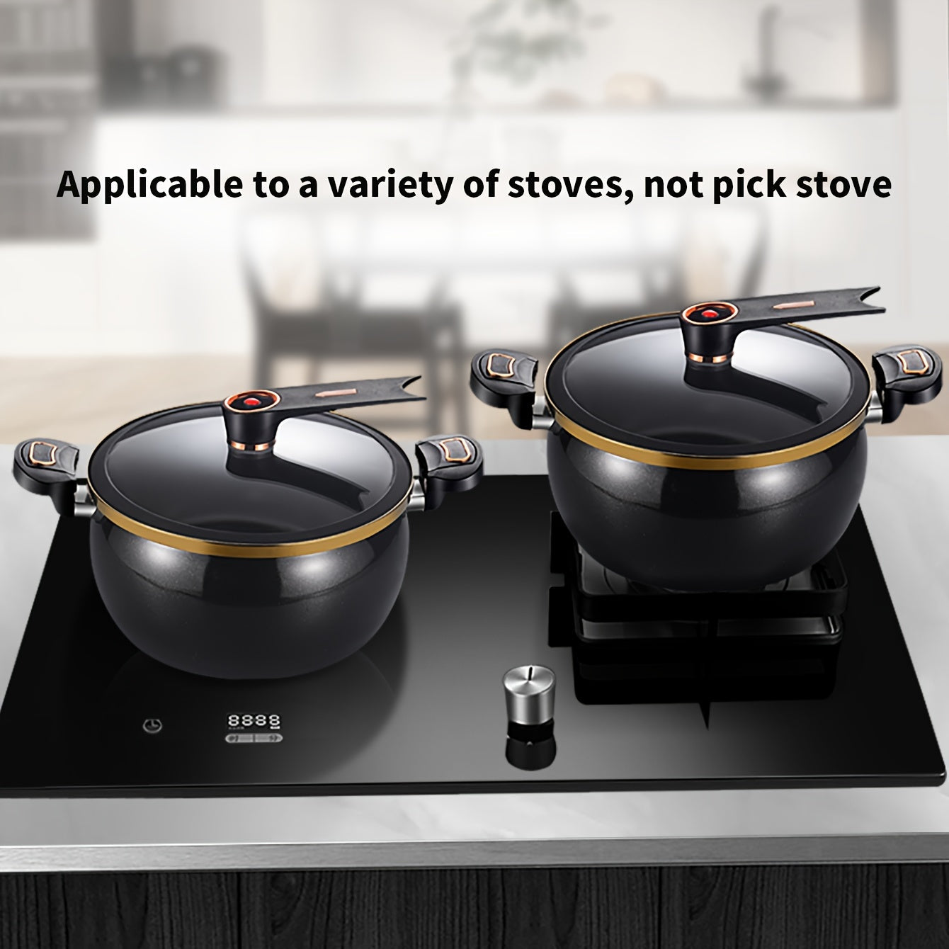 Versatile 7L Cast Iron Soup Pot with a 26cm Large Capacity, Non-Stick Coating, Compatible with Induction and Gas Stoves, Ideal for Fat Pot and Stews.