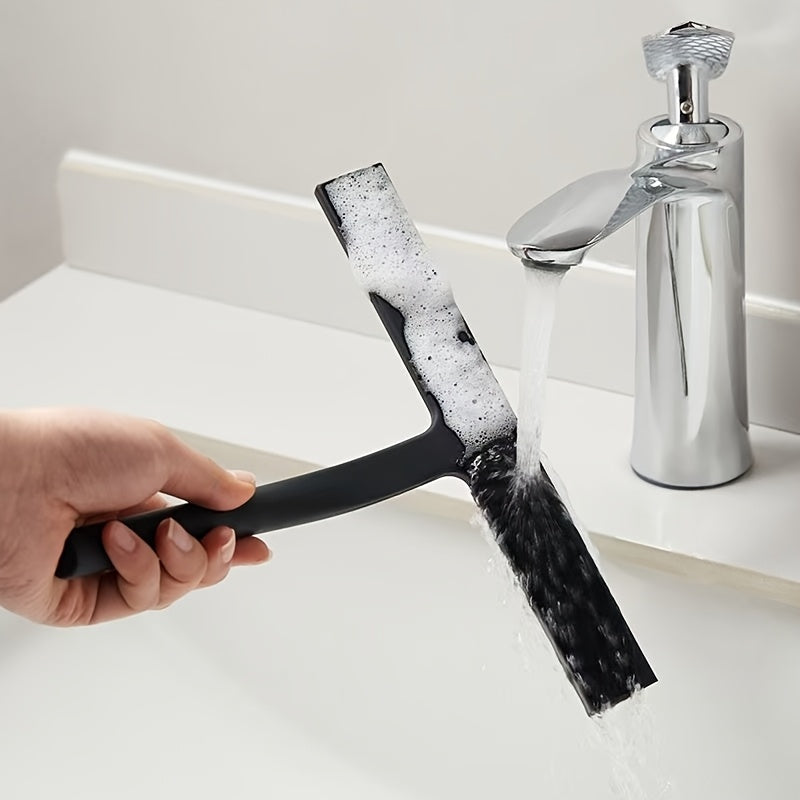 Multi-functional Silicone Shower Squeegee Set with Storage Hook - Ideal for Cleaning Glass, Mirrors, and Surfaces in Bathrooms, Kitchens, and Cars, Includes Glass Wiper and Bathroom Mirror Scraper