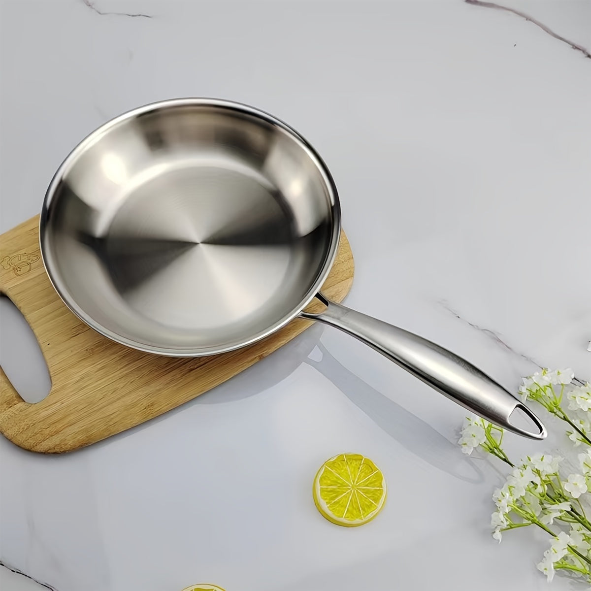 Best Seller: Thickened SUS 304 Stainless Steel Western Style Frying Pan with Three-Layer Composite Steel for Frying Steaks. Family Special Beef and Sheep Steak Plate