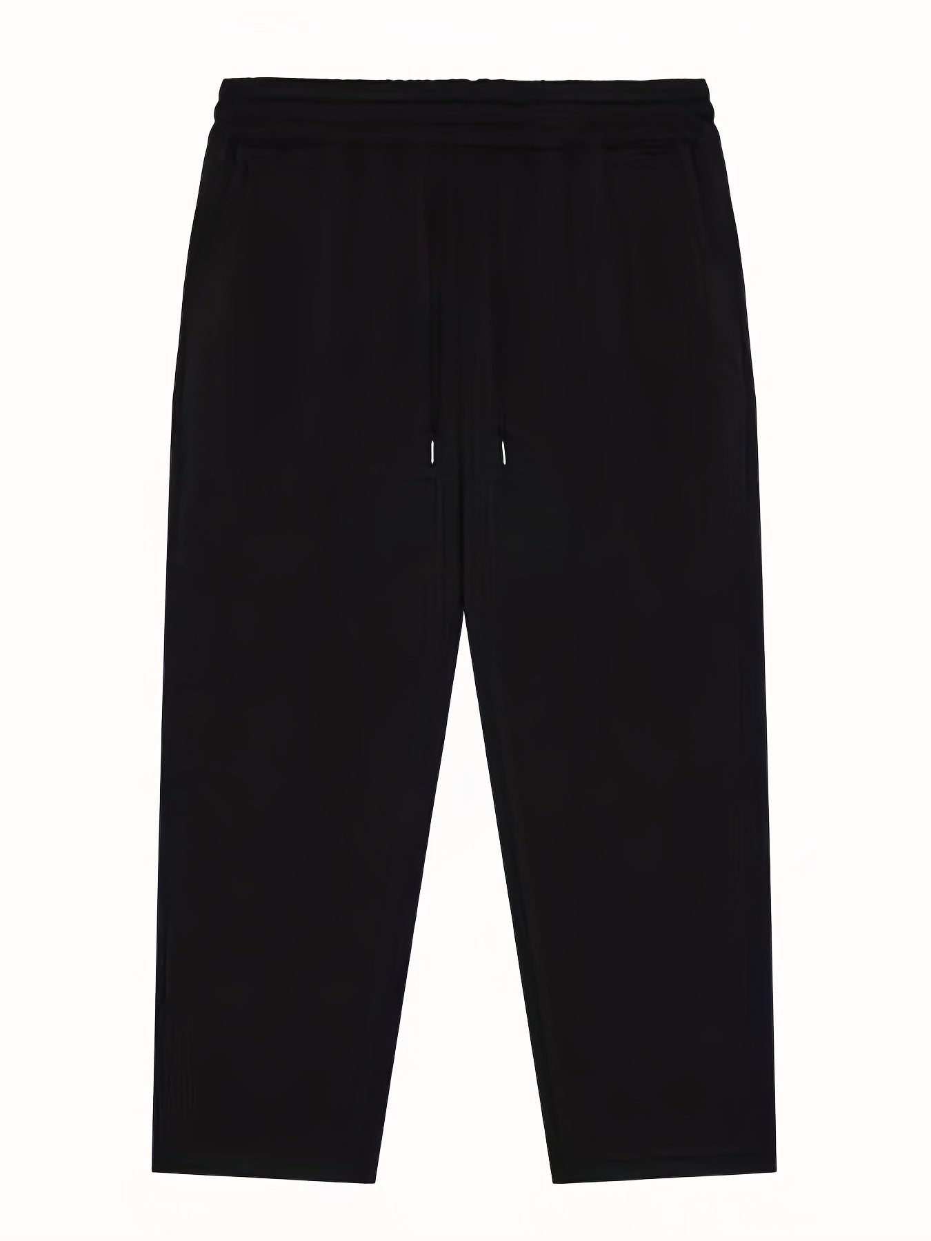 Oversized solid pants for plus size men, perfect for spring/autumn casual sports fashion