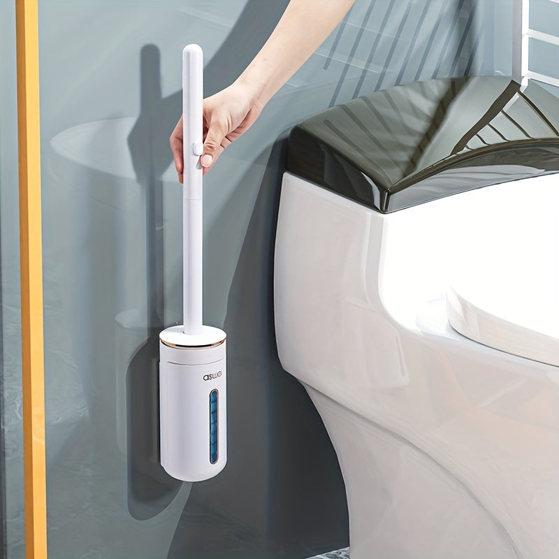 Disposable Toilet Brush Set with 24 pieces including 40 disposable brush heads and 8 fragrant refill heads. This toilet bowl cleaning brush ensures a thorough clean with no dead corners. Perfect for bathroom and back-to-school cleaning supplies.